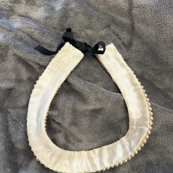 Vintage Faux Pearl Beaded Statement Collar Necklace - Picture 3 of 3